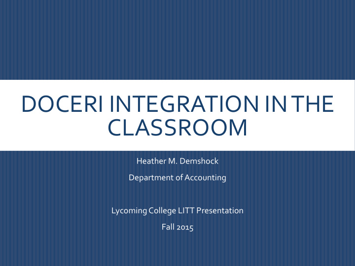 doceri integration in the classroom