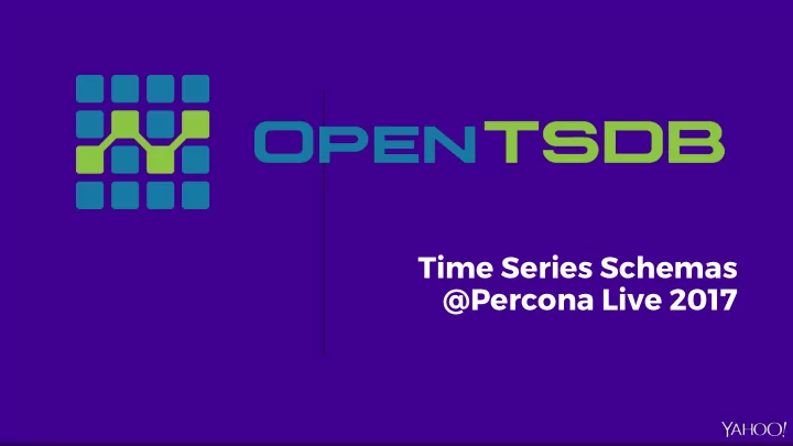 time series schemas percona live 2017