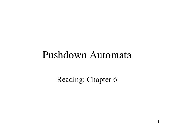 pushdown automata