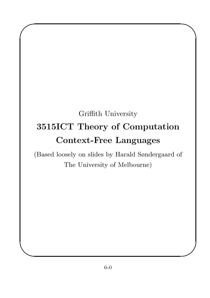 3515ict theory of computation context free languages