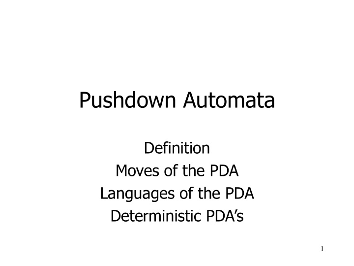 pushdown automata