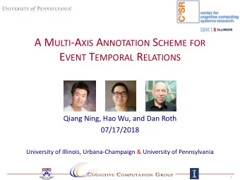 1. .  2. .  3. .  4.  ..  ..  11. Reasoning about Time  2 T IME IS I MPORTANT  [June, 1989]