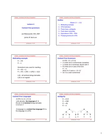 1  CS Master  Introduction to the Theory of Computation  CS Master  Introduction to the