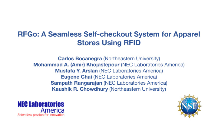 rfgo a seamless self checkout system for apparel stores