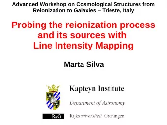 Probing the reionization process  and its sources with  Line Intensity Mapping  Marta Silva  The