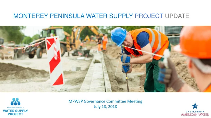 monterey peninsula water supply project update