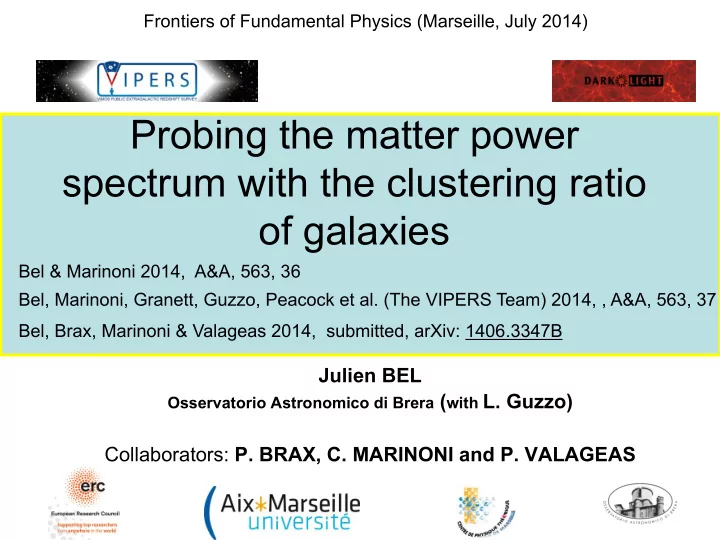 probing the matter power spectrum with the clustering