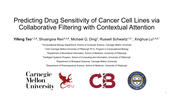 predicting drug sensitivity of cancer cell lines via