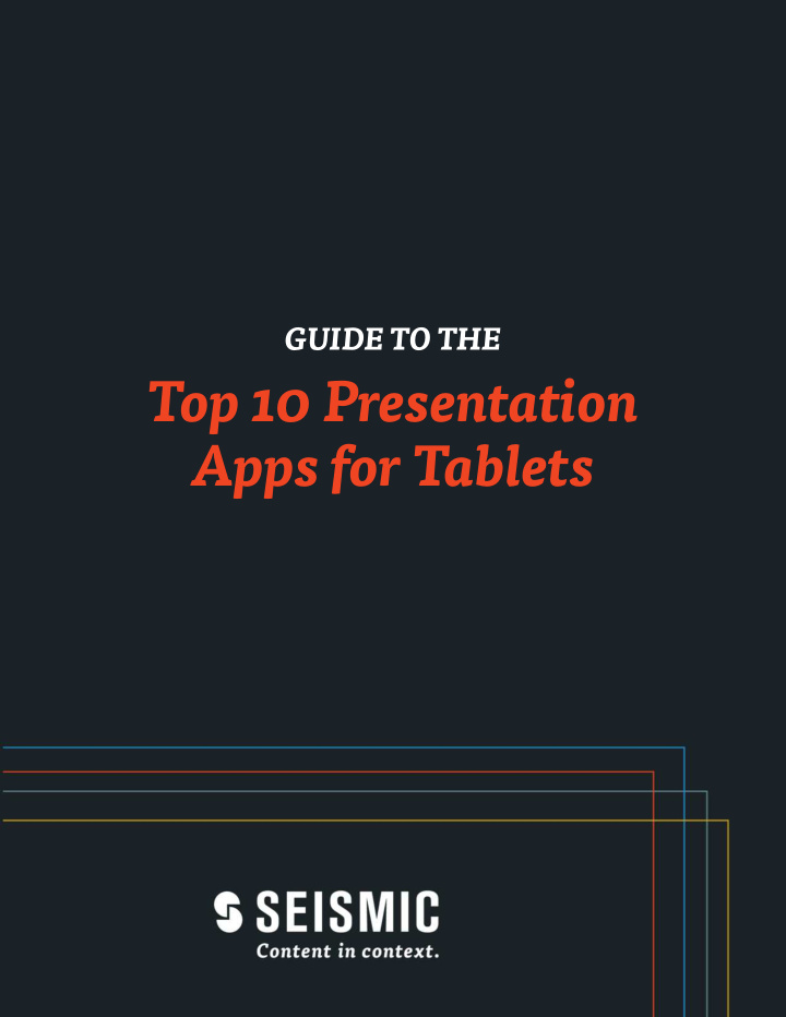 top 10 presentation apps for tablets t ablets are