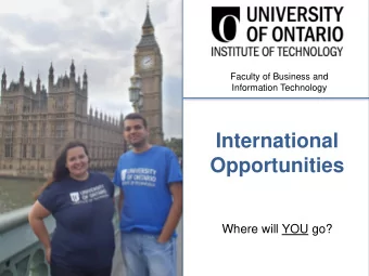 International  Opportunities  Where will YOU go?  FBIT INTERNATIONAL ACTIVITY  INBOUND / OUTBOUND