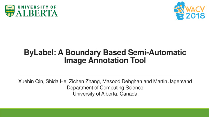 bylabel a boundary based semi automatic