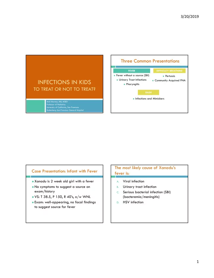infections in kids
