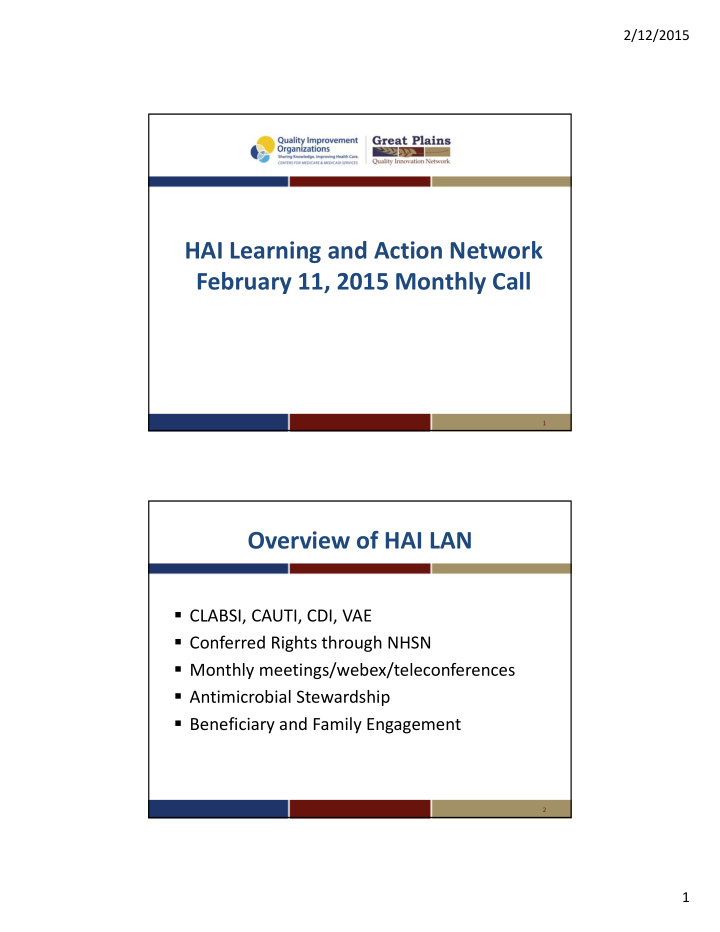 hai learning and action network february 11 2015 monthly