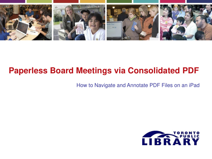 paperless board meetings via consolidated pdf