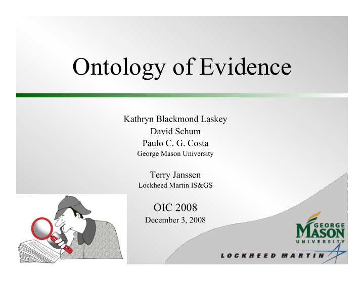 ontology of evidence