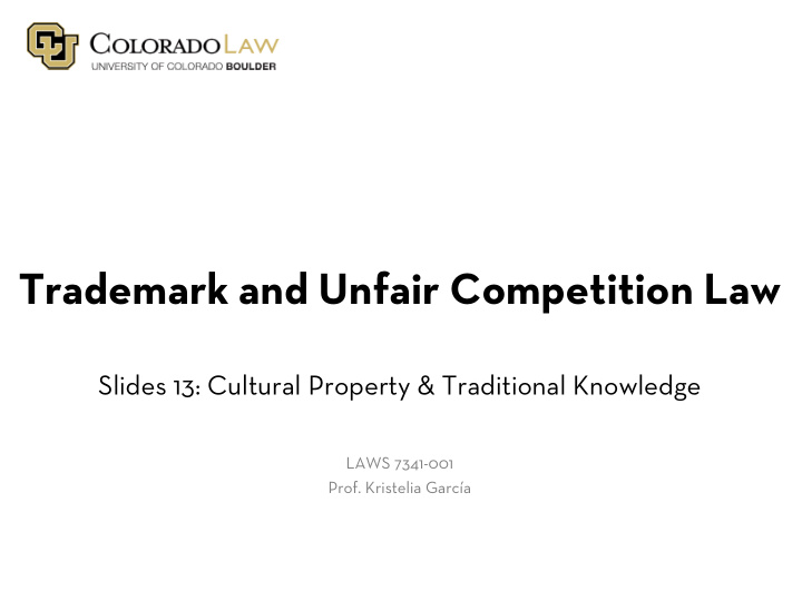 trademark and unfair competition law