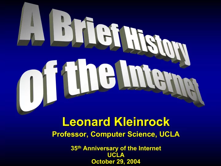 leonard kleinrock leonard kleinrock
