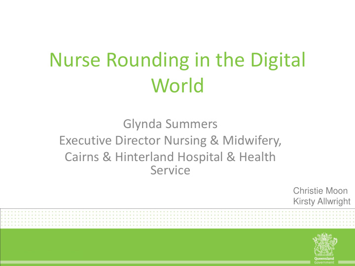 nurse rounding in the digital