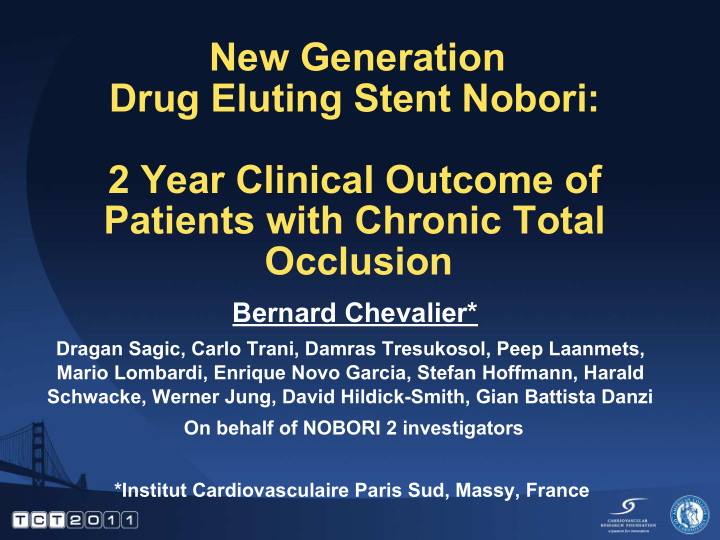 new generation drug eluting stent nobori 2 year clinical
