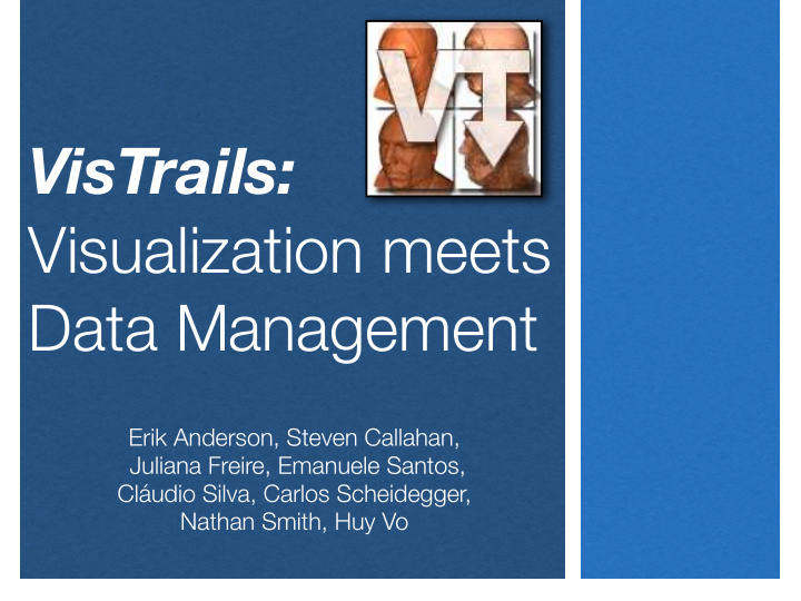 vistrails visualization meets data management