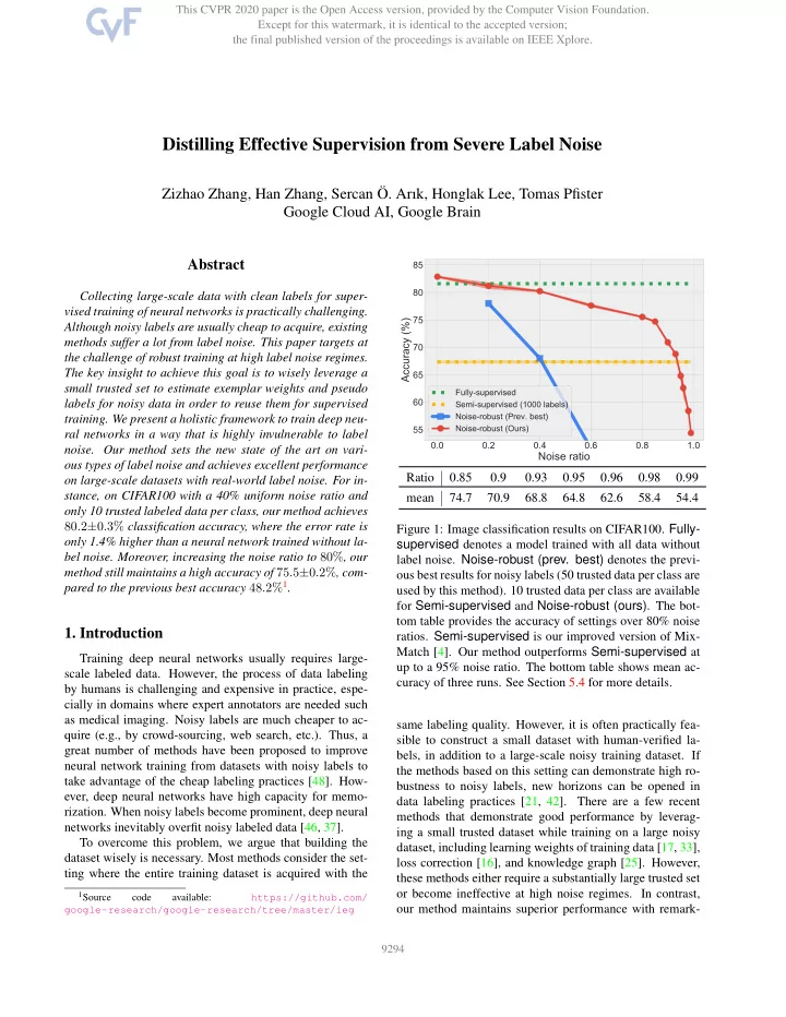distilling effective supervision from severe label noise