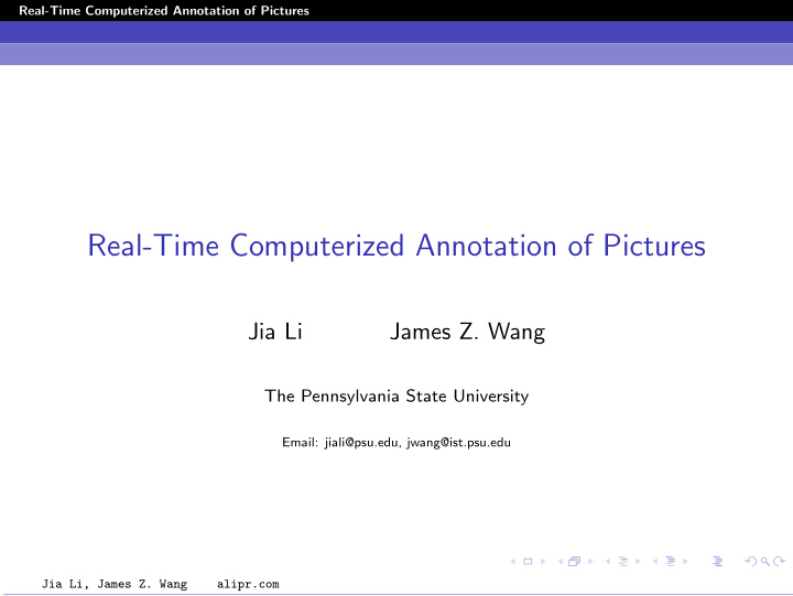real time computerized annotation of pictures