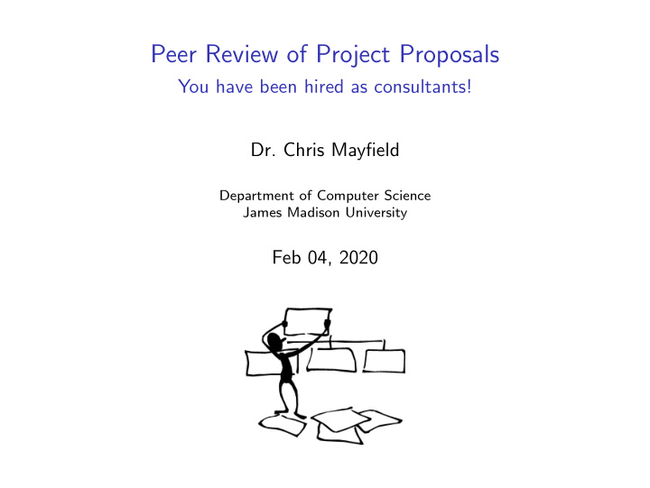 peer review of project proposals