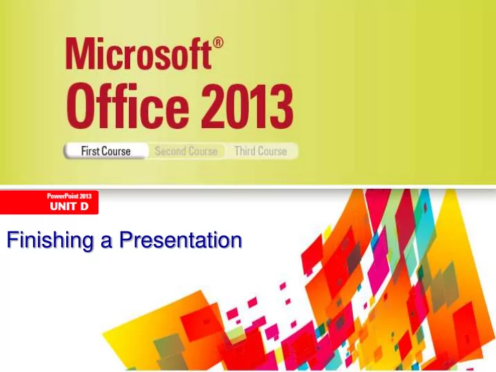 finishing a presentation objectives