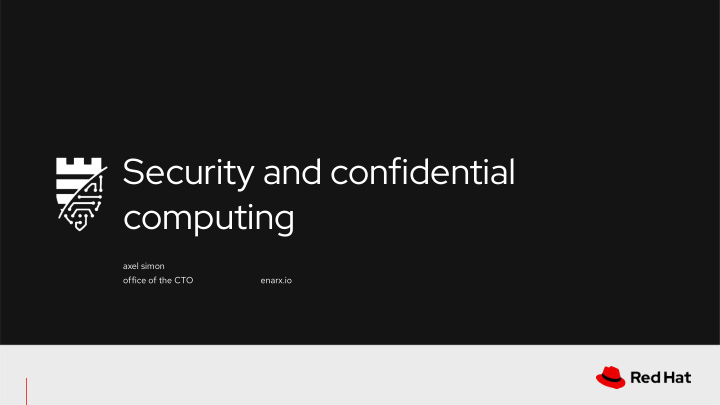 security and confidential computing