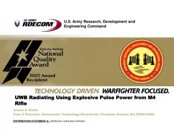 UWB  UWB Radiating  Radiating Usi  Using  ng Explosiv  xplosive  e Pulse Pow  ulse Power from  er