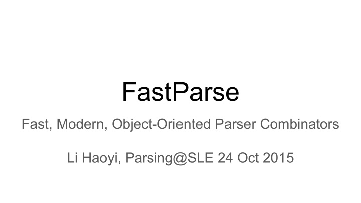 fastparse