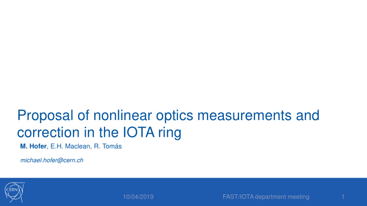 proposal of nonlinear optics measurements and