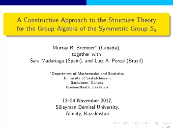 A Constructive Approach to the Structure Theory for the Group Algebra of the Symmetric Group S n