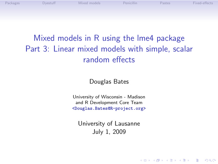 mixed models in r using the lme4 package part 3 linear
