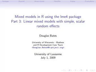 Mixed models in R using the lme4 package  Part 3: Linear mixed models with simple, scalar  random