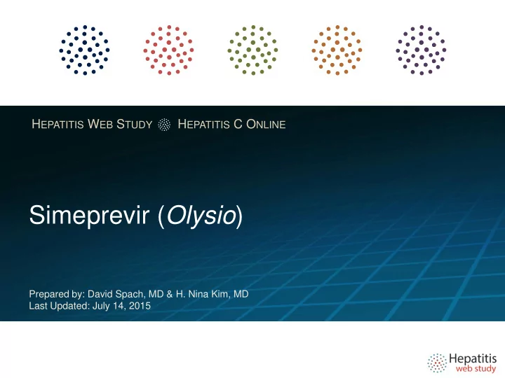 simeprevir olysio