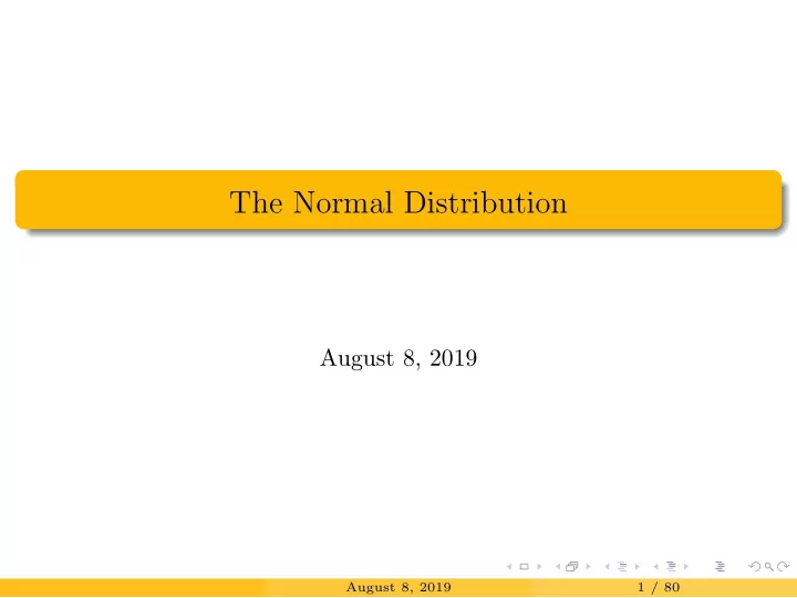 the normal distribution