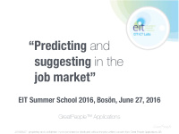 predicting and suggesting in the job market