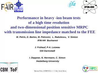 Performance in heavy -ion beam tests  of a high time resolution  and two-dimensional position