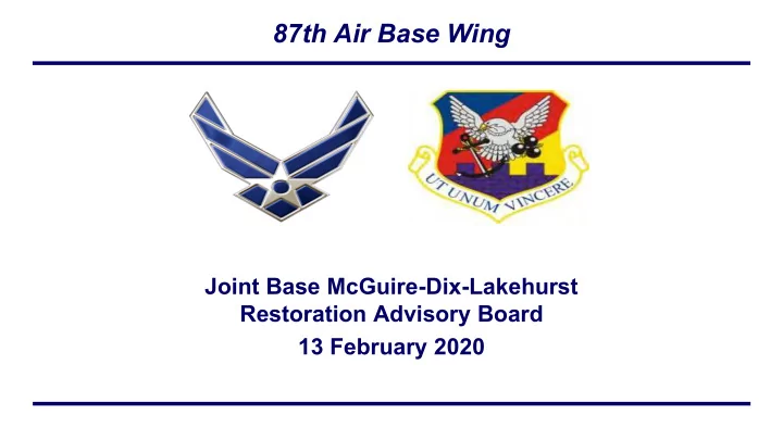 87th air base wing