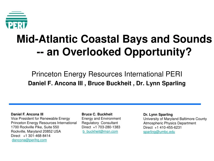 mid atlantic coastal bays and sounds an overlooked