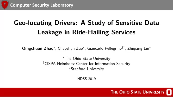 geo locating drivers a study of sensitive data leakage in