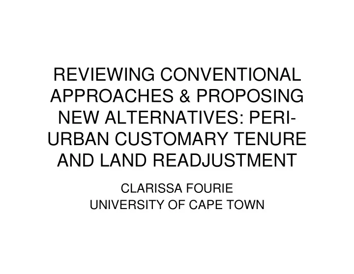 reviewing conventional approaches proposing new