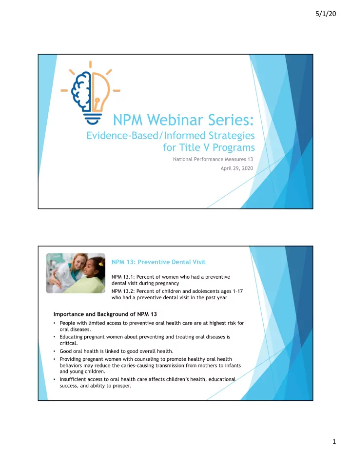 npm webinar series