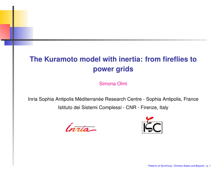 the kuramoto model with inertia from fireflies to power