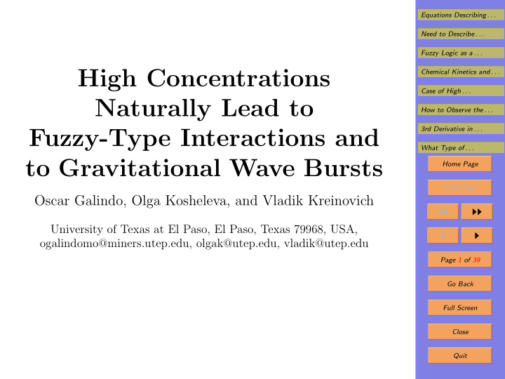 high concentrations