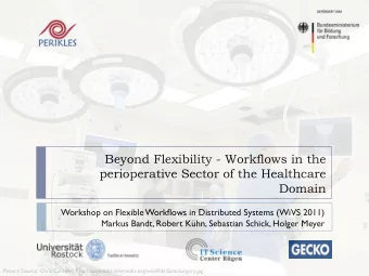 Beyond Flexibility - Workflows in the  perioperative Sector of the Healthcare  Domain  Workshop on