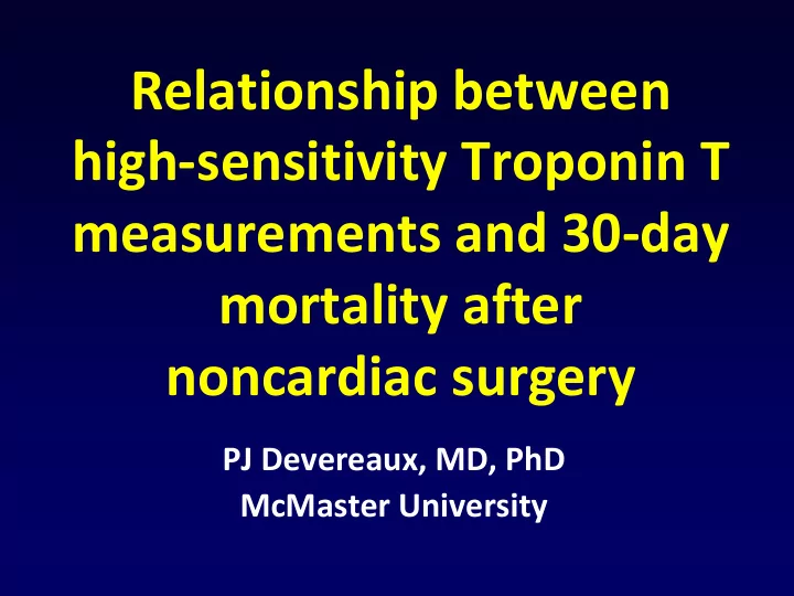 high sensitivity troponin t