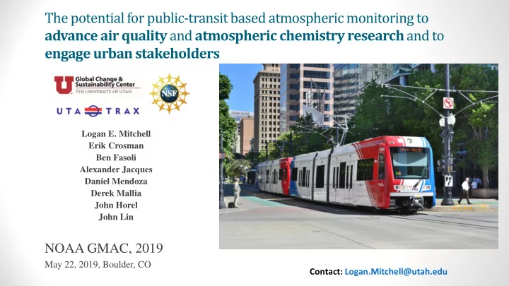 the potential for public transit based atmospheric