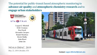 The potential for public-transit based atmospheric monitoring to advance air quality and